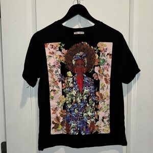 Zara Black Graphic T-Shirt